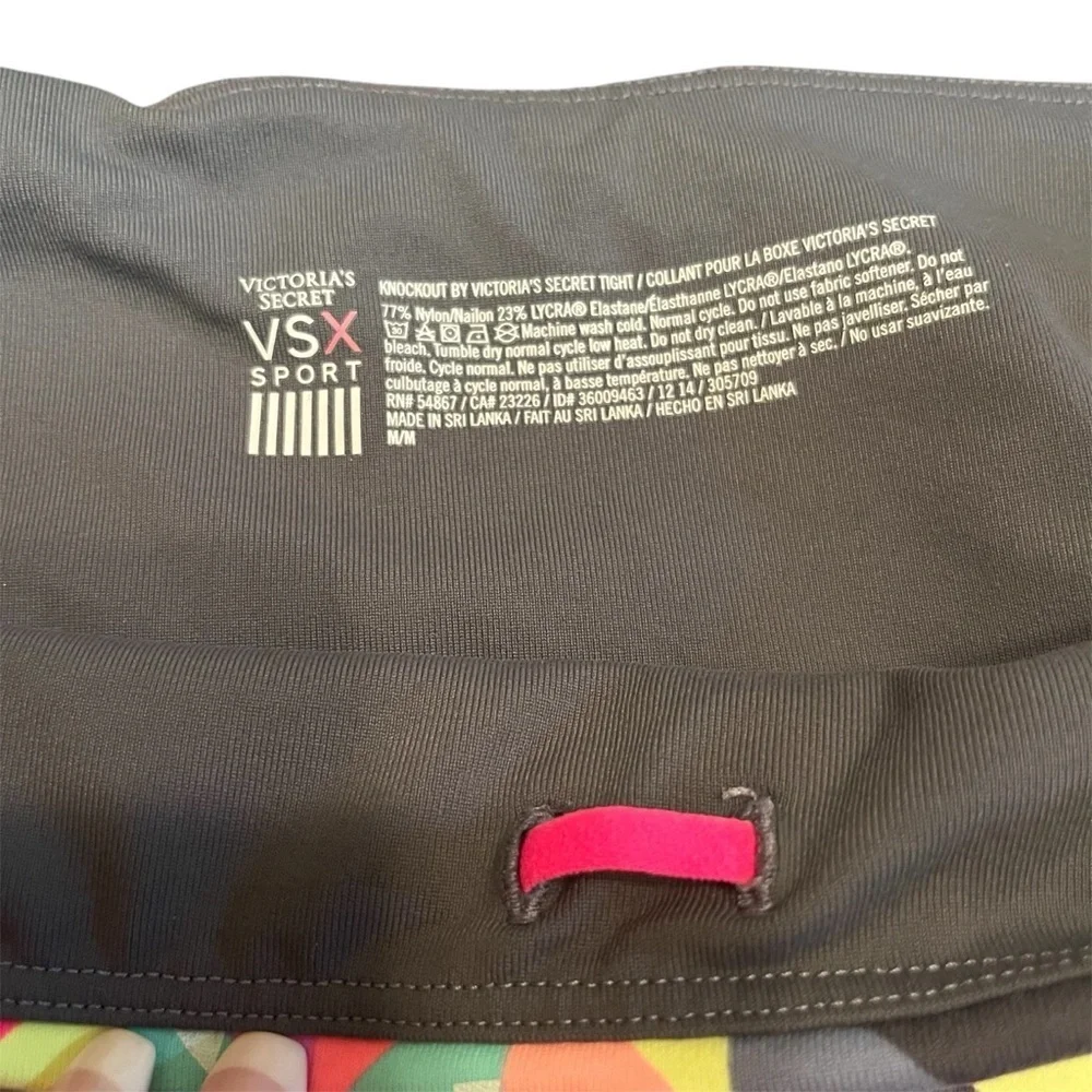 Victoria's Secret VSX Sport Knockout Leggings - Pink, Yellow, Black Size M